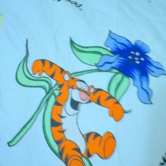 Vintage Disney Winnie the Pooh Tigger  Poohtanicals duvet & ruffle pillow shams - Picture 8 of 15